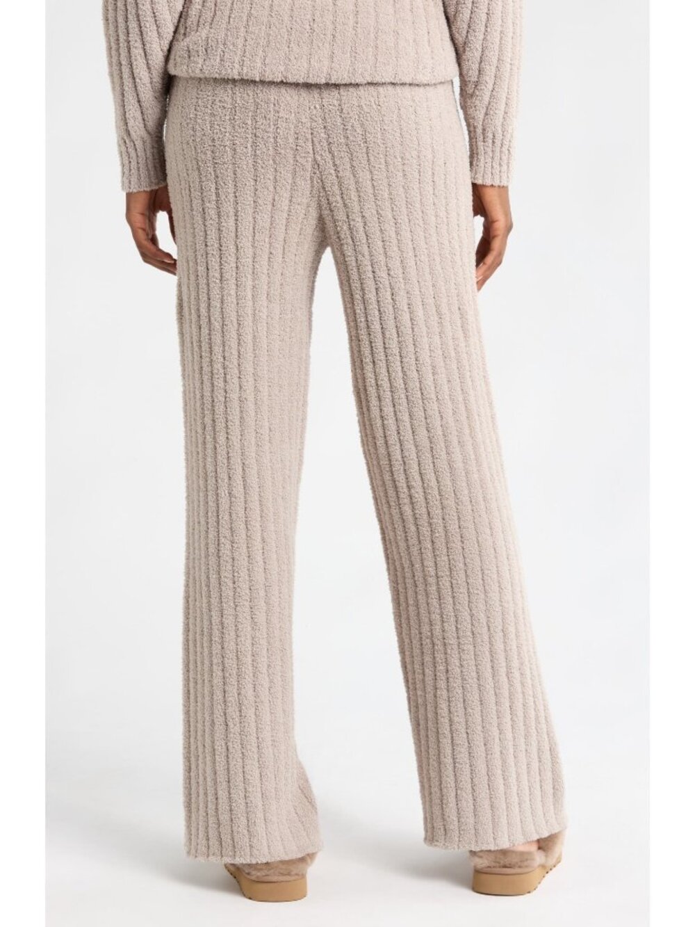UGG Terri Ribbed Pull On Pants Granite Tan Cozy Lounge - Picture 3 of 6